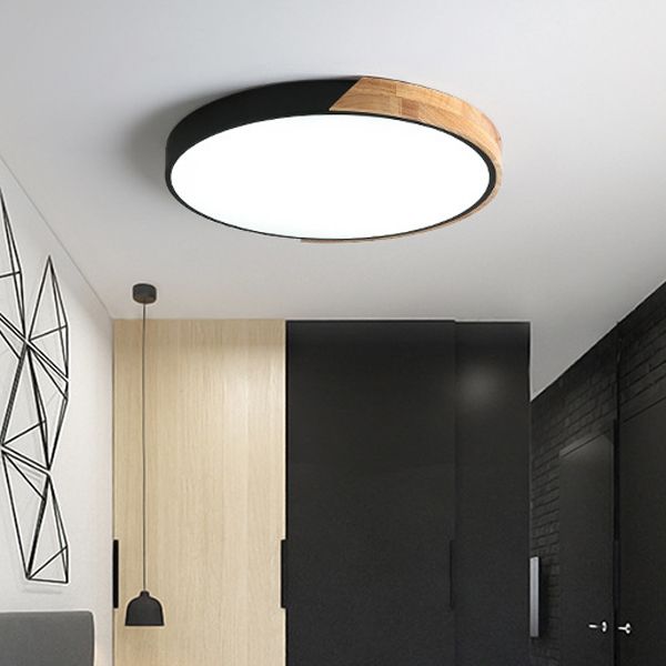 Circular Flush Mount Fixture Contemporary Metal 1 Light Flush Light for Children's Room