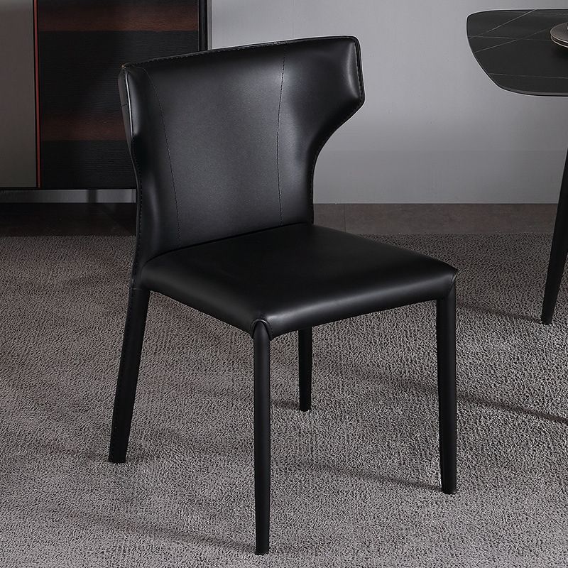 Cuisine contemporaine Solide Back Dining Claid Tite Metal Dining Dining Side Side