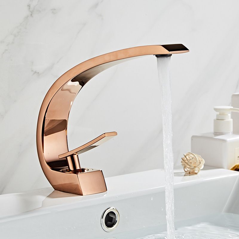 6.7 Inch High Basin Faucet Luxury 1 Hole Vanity Sink Faucet Cubic Bathroom Faucet