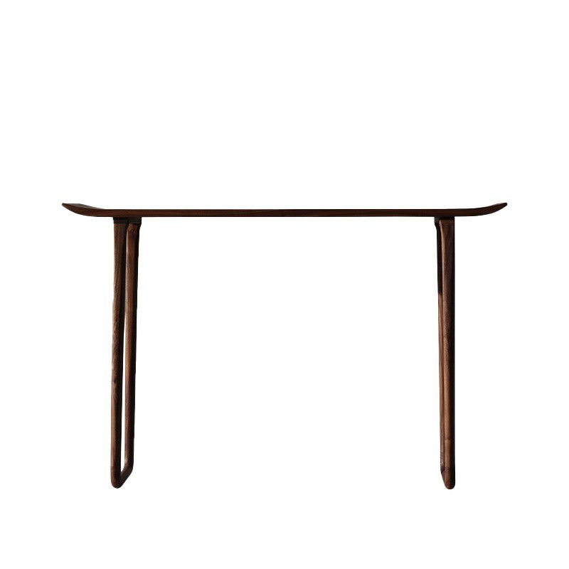 Solid Wood Rectangle Console Table Sled Base 34.65" Tall End Table