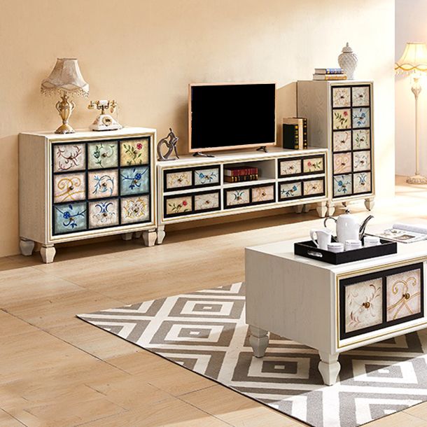 16.38/17.55 Width Coastal Storage Chest Dresser Solid Wood Dresser