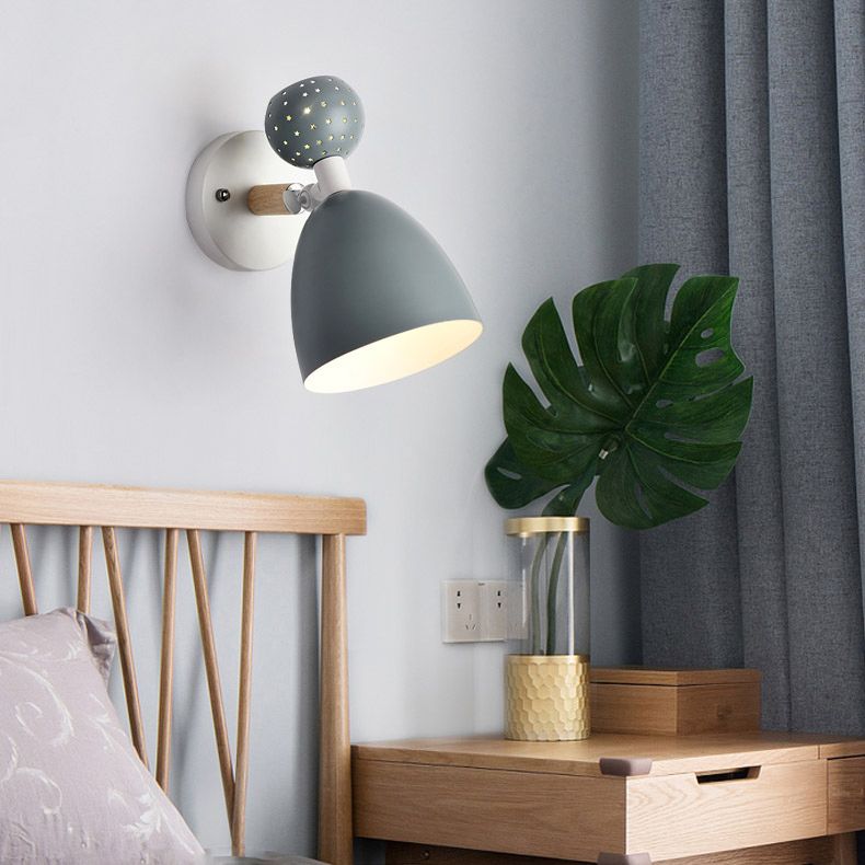 Modern Nordic Macarons Style Geometric Shade Wall Sconce Metal 1 Light Sconces