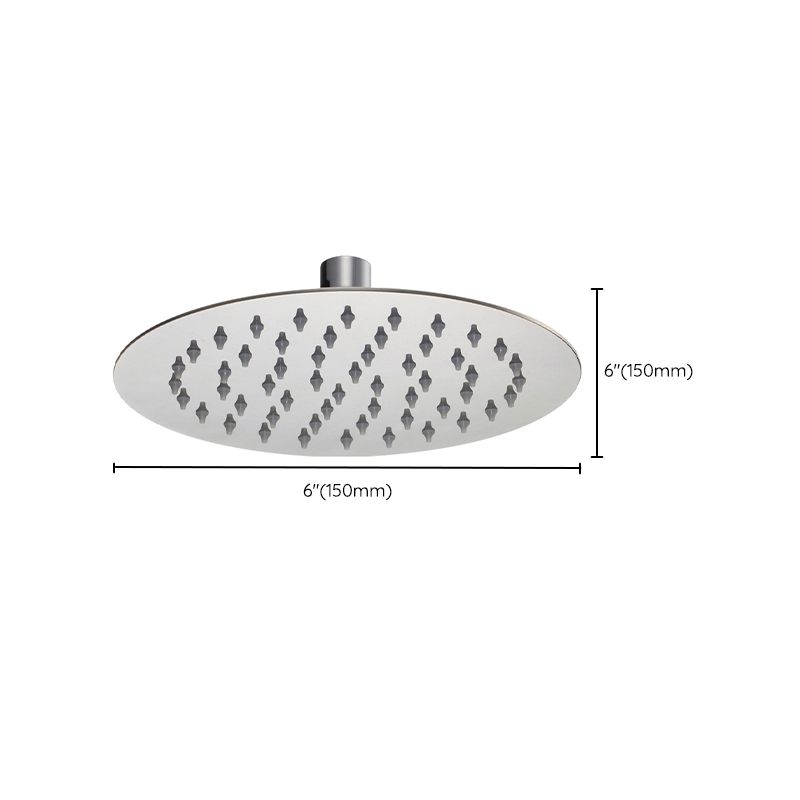 Stainless Steel Fixed Shower Head Modern Style Rain Fall Wall-Mount Showerhead