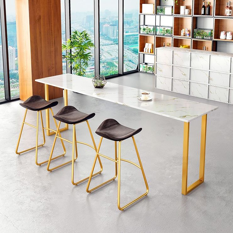 1/2/4 Pieces Bar Stool and Table Set Rectangular Pub Dining Set for Home