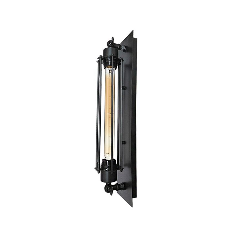 Contemporary Wall Sconce Cylinder Shape Vanity Lamp with Metal Shade for Bathroom