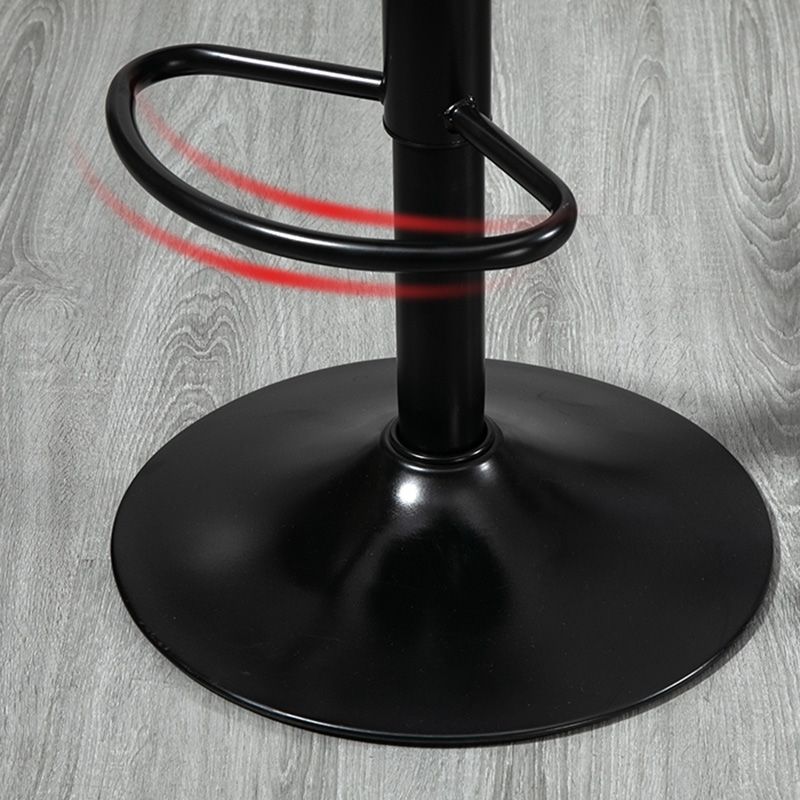 Sgabello da bar in stile industriale con sedile in pelle di piedistallo in metallo per bar da cucina
