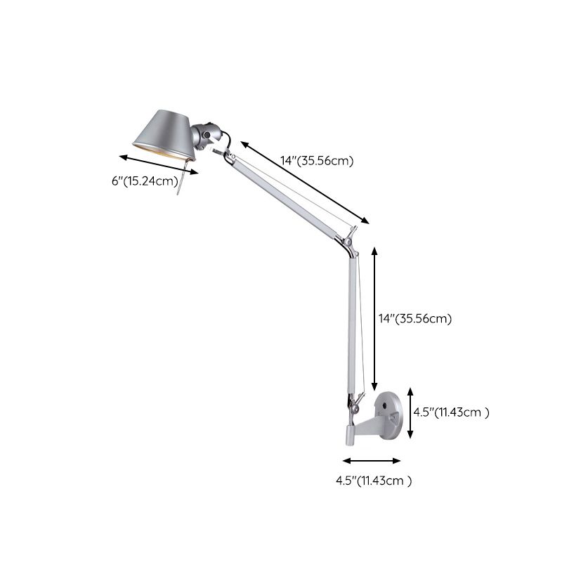 Modern Wall Sconce Linear Shape Vanity Lamp with Metal Shade in Silver for Bathroom