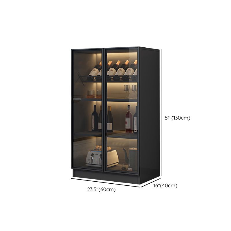 Industrial Freestanding Wine Glass Stemware Rack Holder in Black