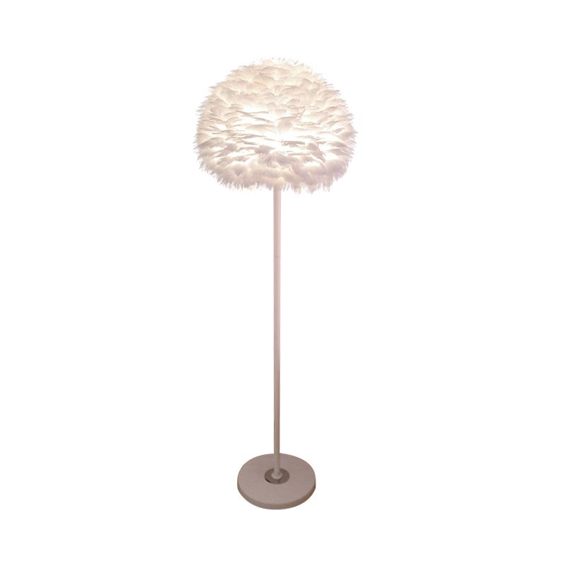 Lámpara de soporte de soporte moderno de 18 "/21.5" de la sala de estar moderna de 1 luces en blanco/rosa/naranja