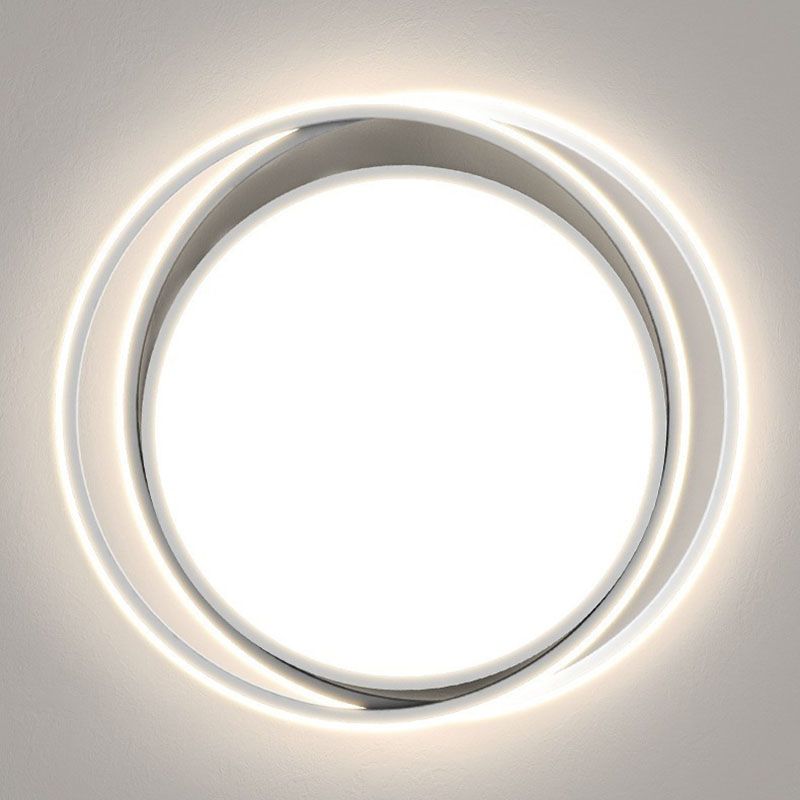 Modernism Single White Flush Mount Lighting Unique Ceiling Light for Bedroom