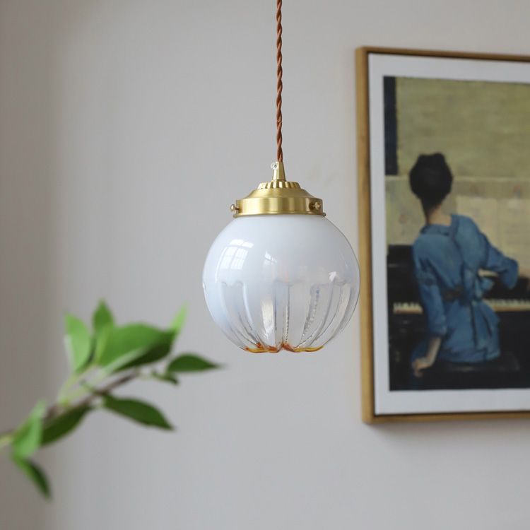 Pendante de style moderne minimalisme minimalisme en métal verre suspendu pour le chevet