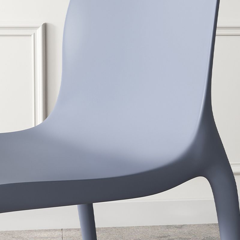 Sillas de comedor sin brazos apilables contemporáneas, silla con respaldo sólido para uso doméstico