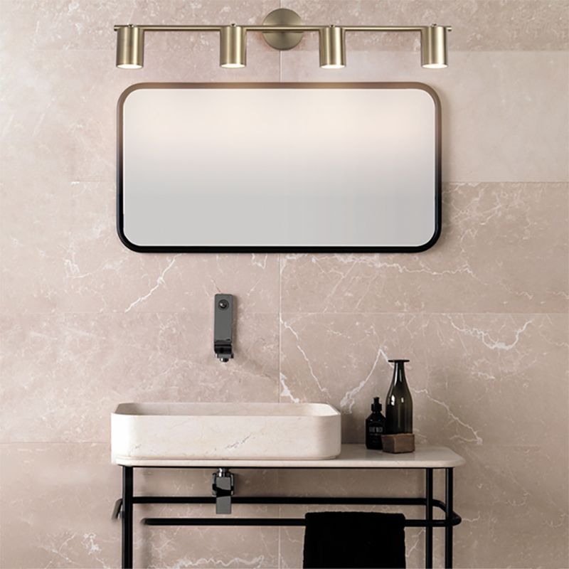 Miroir de cylindre en or Lumière moderne Met Mur Mall Mount d'éclairage