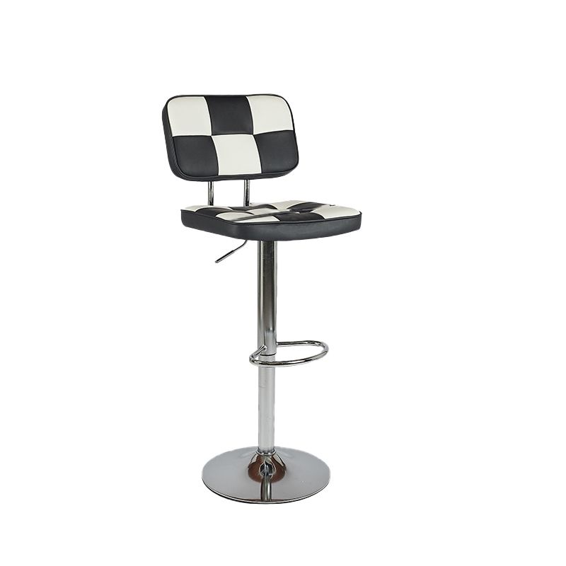 Modern Style Counter Stool Pu Leather Adjustable Height Bar Stool
