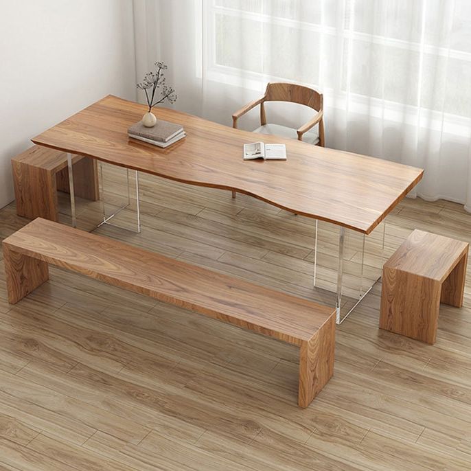 Modern Brown in Wood Table Specialty Dining Table for Kitchen