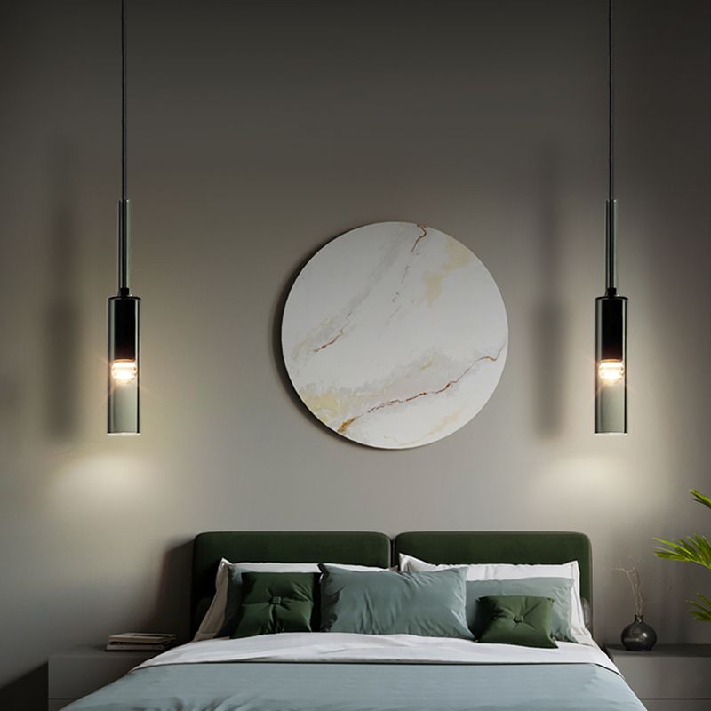 Funzione di illuminazione sospesa cilindro moderno illuminazione a sospensione per sala da pranzo