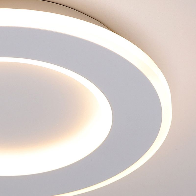 Round Wall Mount Light Simple LED Wall Sconce Light with Acrylic Shade for Bedroom