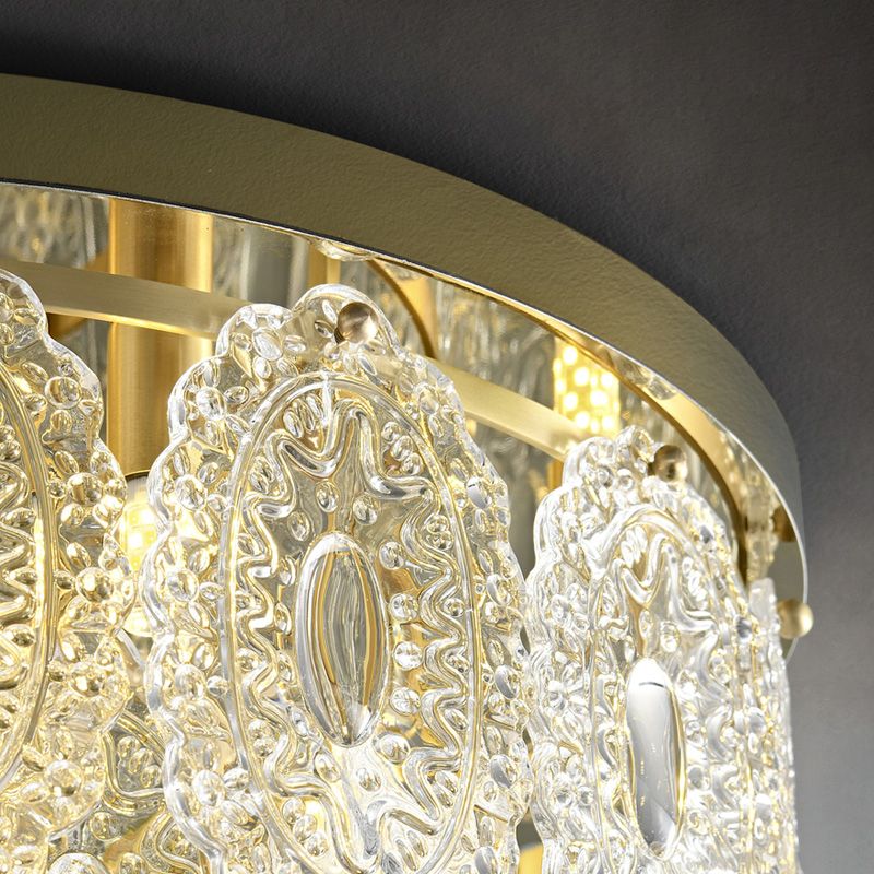 Contemporary Flush Mount Light Glass Shade Flush Mount Ceiling Light Fixture