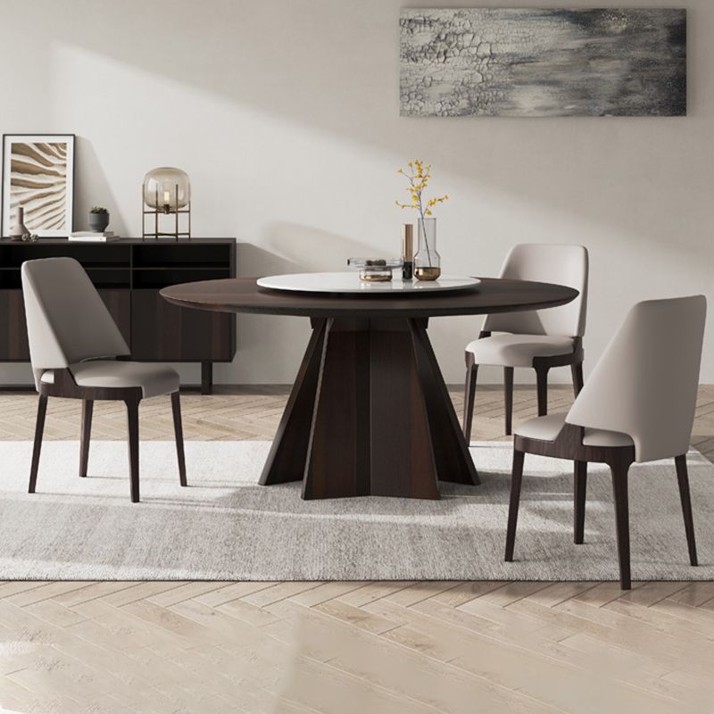 Modern Simple Side Chair Wooden Base Side Dining Chair for Bedroom