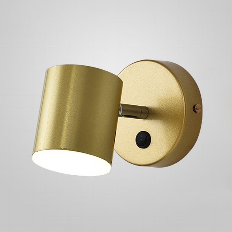 Moderne Stilzylinderwandmontage Lampe Metall 1 Lichtwandbeleuchtung Armaturen