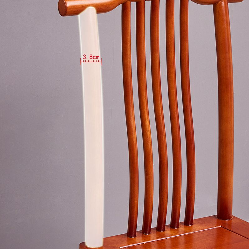 Traditional Style Solid Wood Side Chair Matte Finish Slat Back Dining Chair for Home