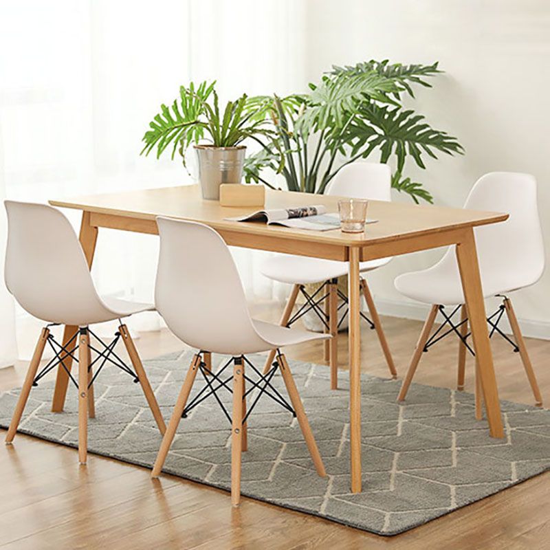 Sedie da cucina in stile contemporaneo sedie laterali senza braccio con gambe in legno