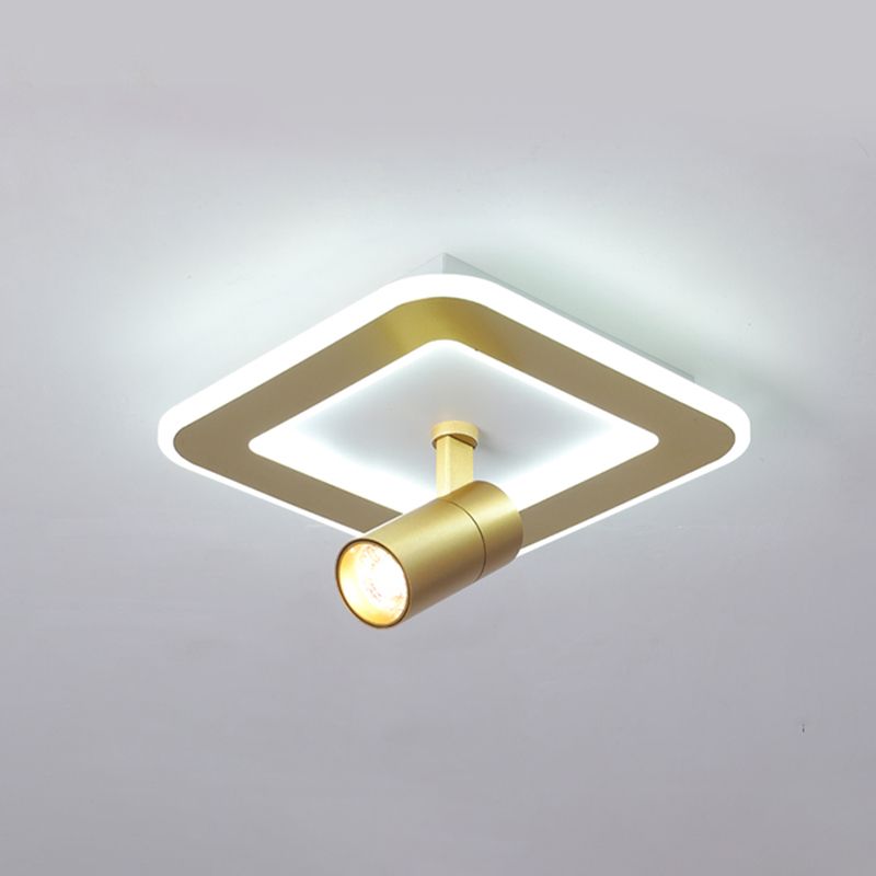 Modern LED Flush Mount 1 Spotlight Metal Ceiling Mounted Light for Hallway