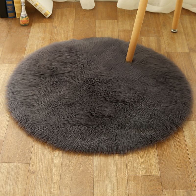 Comfort Girls Room Foot Rug Multicolor Plain Carpet Shag Pet Friendly Machine Washable Non-Slip Rug