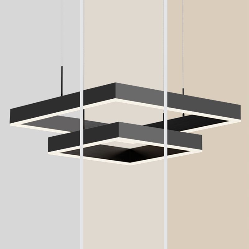 Simple style caractéristique moderne LED de lustre suspendu pour la salle de salon chambre à coucher