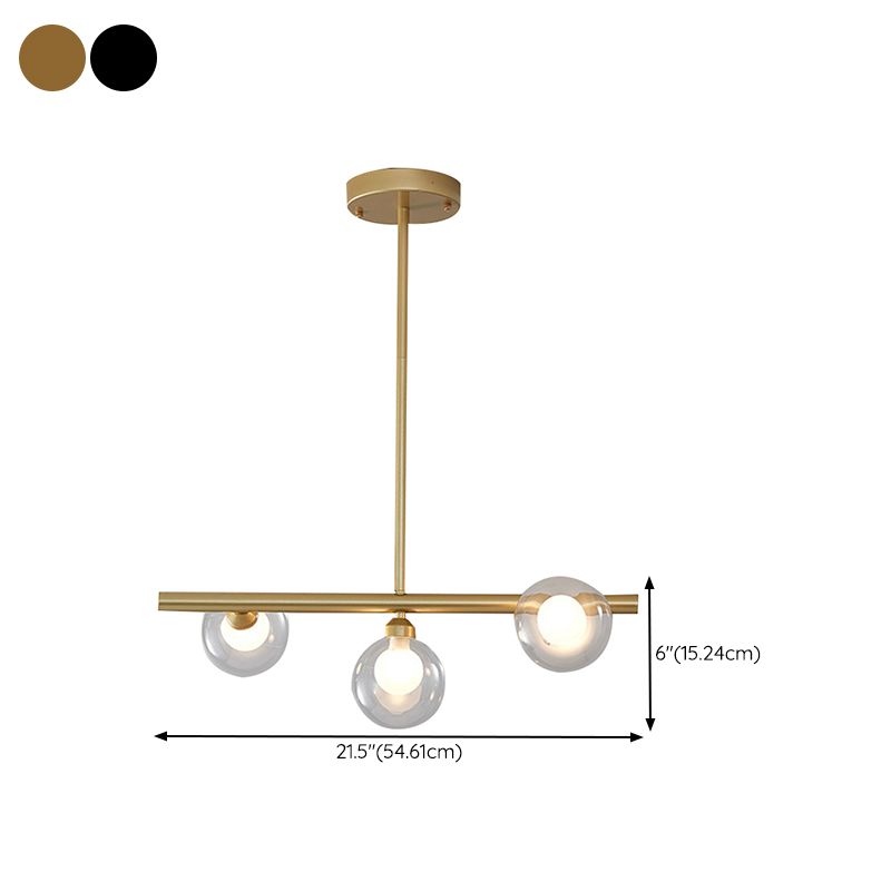 Simplicity Island Lighting Fixture Glass Shade Hanging Light for Dining Room