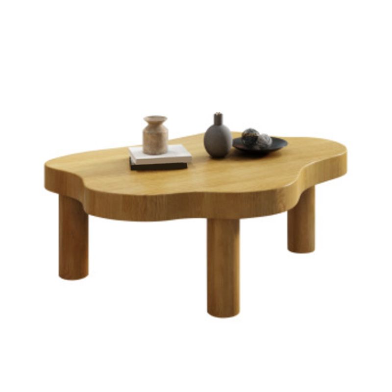 Nordic Coffee Table 3 Legs Solid Wood Geometric Single Coffee Table