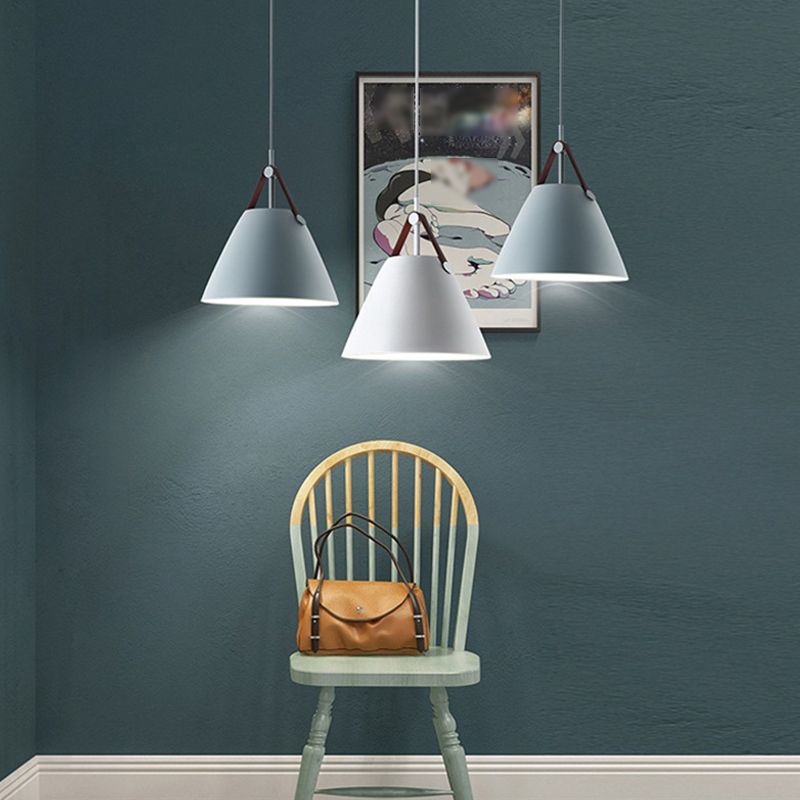 Modern Style Cone Hanging Light Metal 1 Light Hanging Lamp for Bedroom