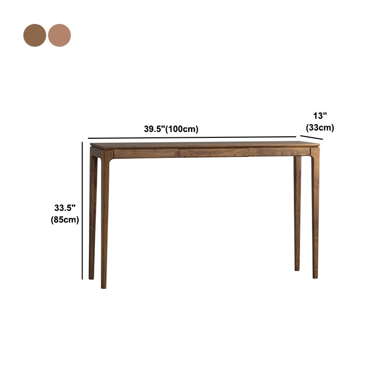 Solid Wood Mid-Century ModernTable in Brone Console Table 30"H