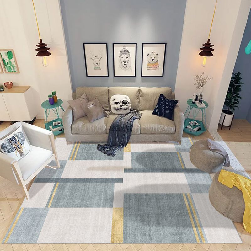 Light Brown Color Piece Area Rug Polyester Modern Rug Washable Rug for Drawing Room