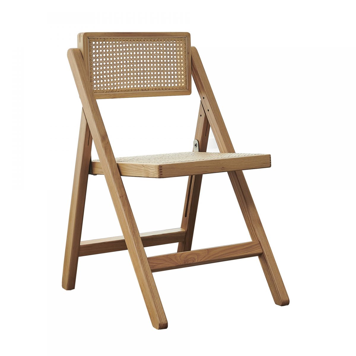 Silla lateral contemporánea con respaldo abierto, acabado mate de madera maciza, silla sin brazos