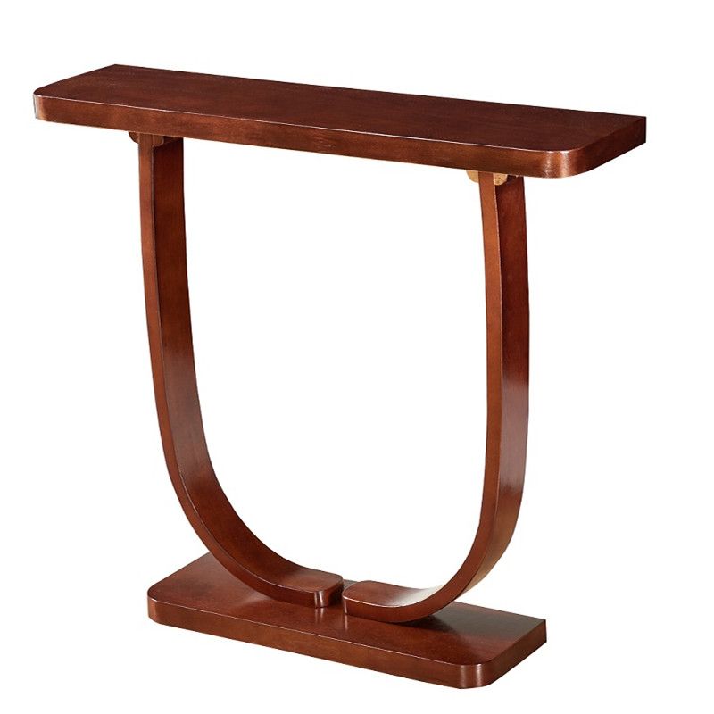 Rectangle Shape Contemporary Console Table Brown Wood Console Sofa Table