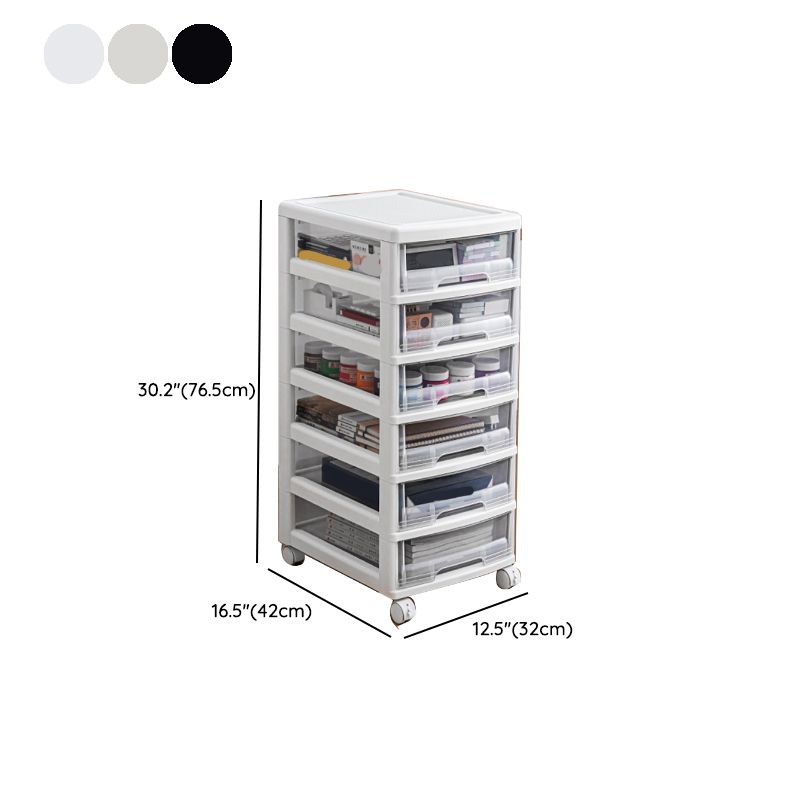 Modern Vertical Transparent File Cabinet Plastic Drawers File Cabinet