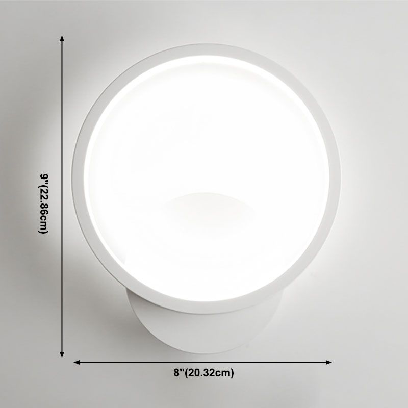 Simple Circle Shade Wall Sconce Light Acrylic Linear Sconce Light Fixture for Bedroom