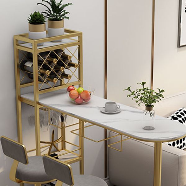 Glam Style Stone Pub Dining Set 1/2/3 Pcs Specialty Pub Set for Indoor