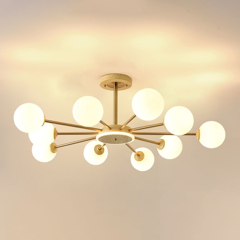 Modern Globe Chandelier Light Fixtures Multi-Head Suspension Pendant Lamps for Living Room