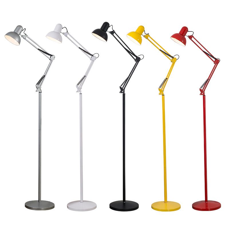 Geometric Shape Metal Floor Light Modern Style Single Light Floor Mount Light