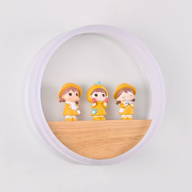 Wood Wall Sconce Contemporary Style Wall Lamp Sconces Metal for Bedroom