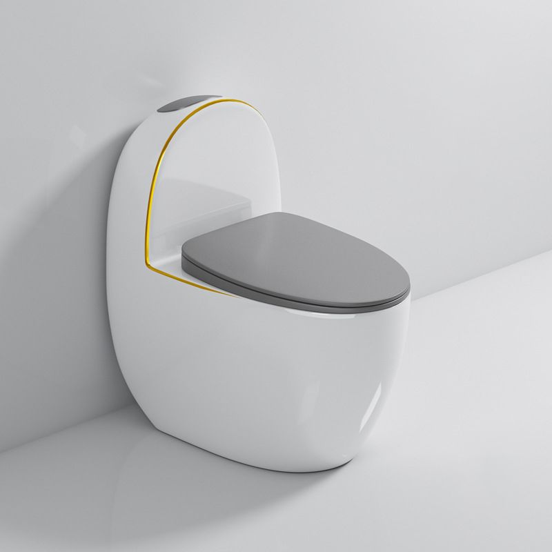 Polished Finish Floor Mounted Toilet Siphon Jet Modern Toilet Bowl