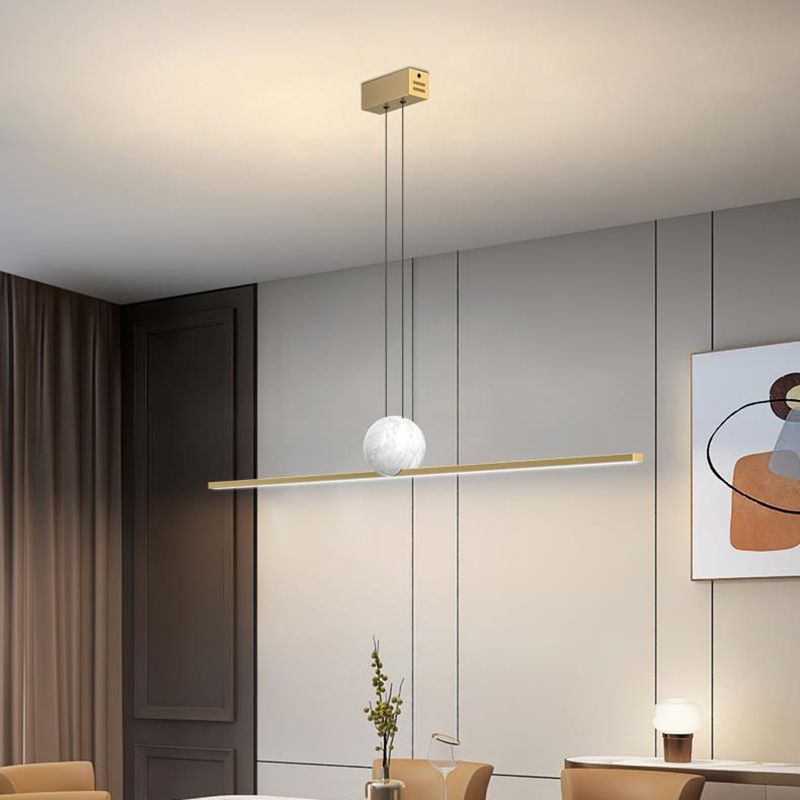 Modern Style Pendant Lighting Fixtures Brass Shade Island Lighting Ideas for Kitchen