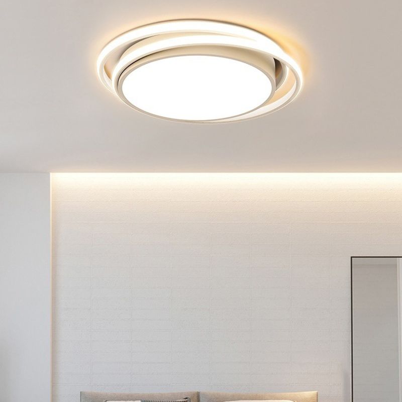 Modernism Single White Flush Mount Lighting Unique Ceiling Light for Bedroom