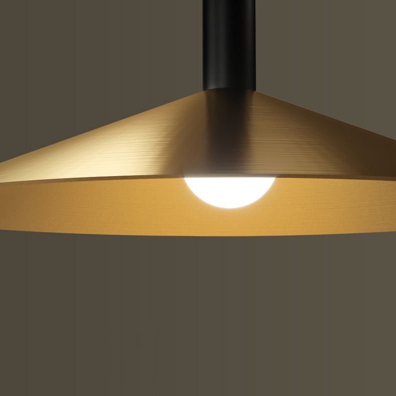 Flared Dinning Room Hanging Ceiling Light Metal Nordic Down Lighting Pendant in Coppery