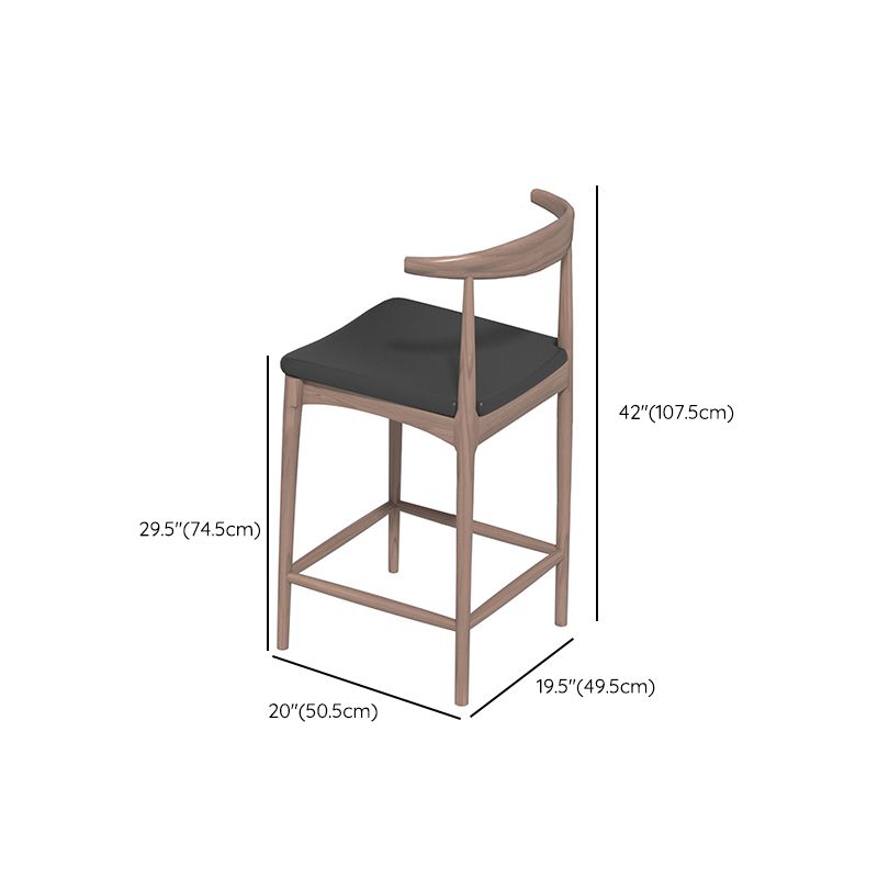 1/4 Pieces Modern Rectangle Solid Wood Pub Table with High Stools