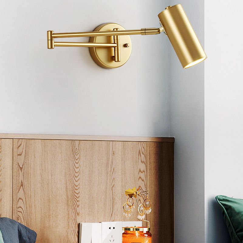 Luz de matriz de pared ajustable Luz de pared de sombra de metal moderna contemporánea para dormitorio