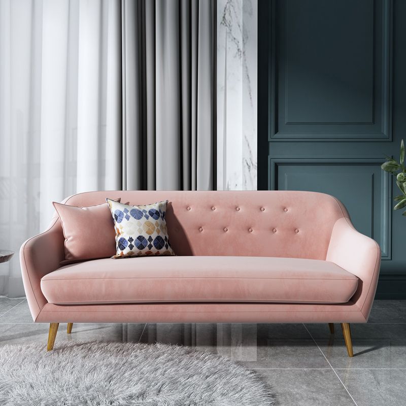 Modern Flared Arm Sofa with Tufted Back for Apartment 32.28" H