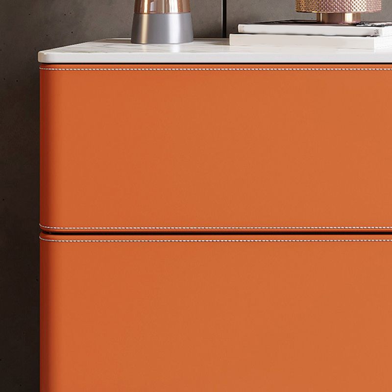 Contemporary Chest Bedroom Stone Vertical Storage Chest with Drawers